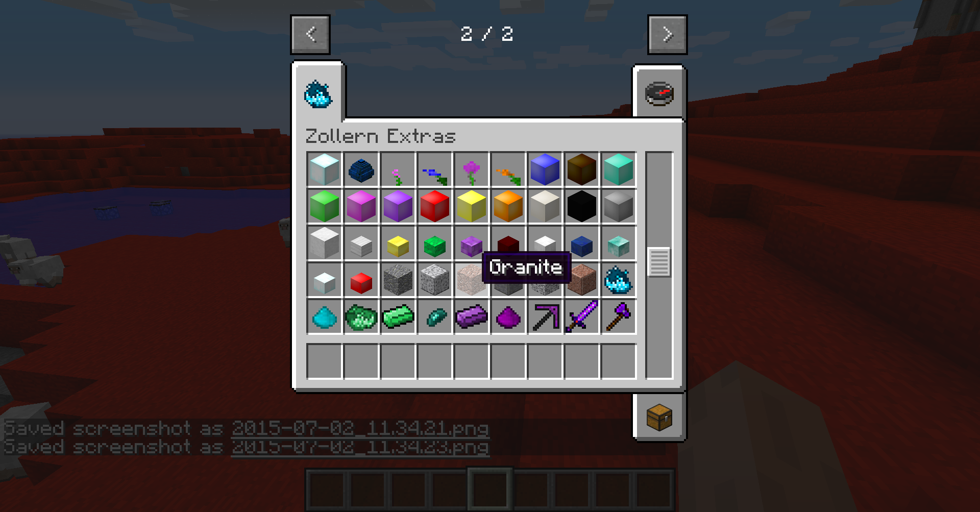 A few things in the creative tab.