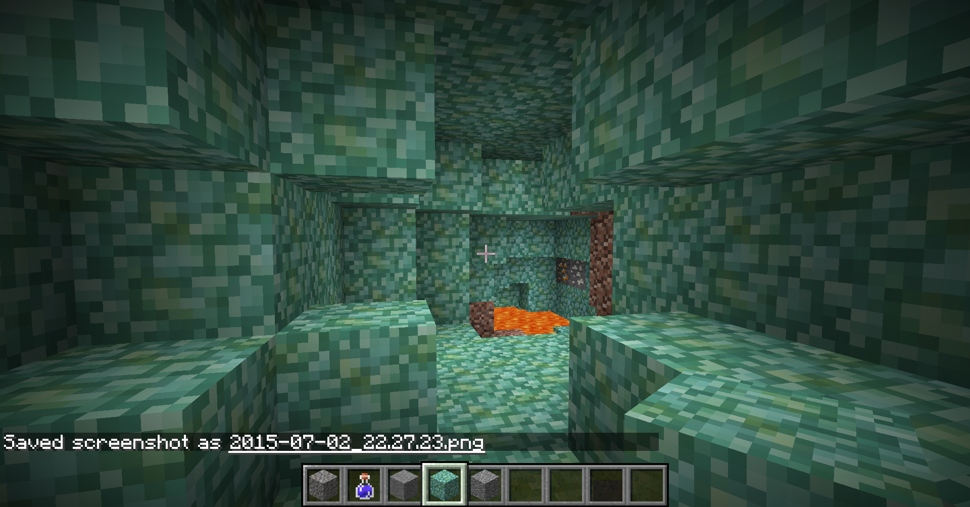 A cave in a Crystal Ocean biome.