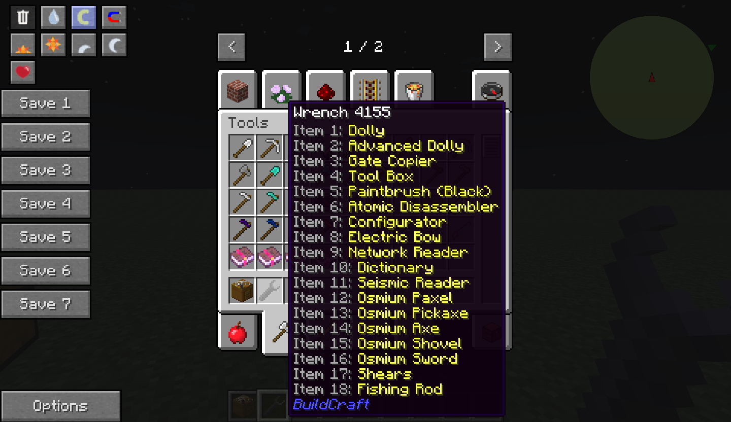 Tool Box Tool Tip on Buildcraft Wrench