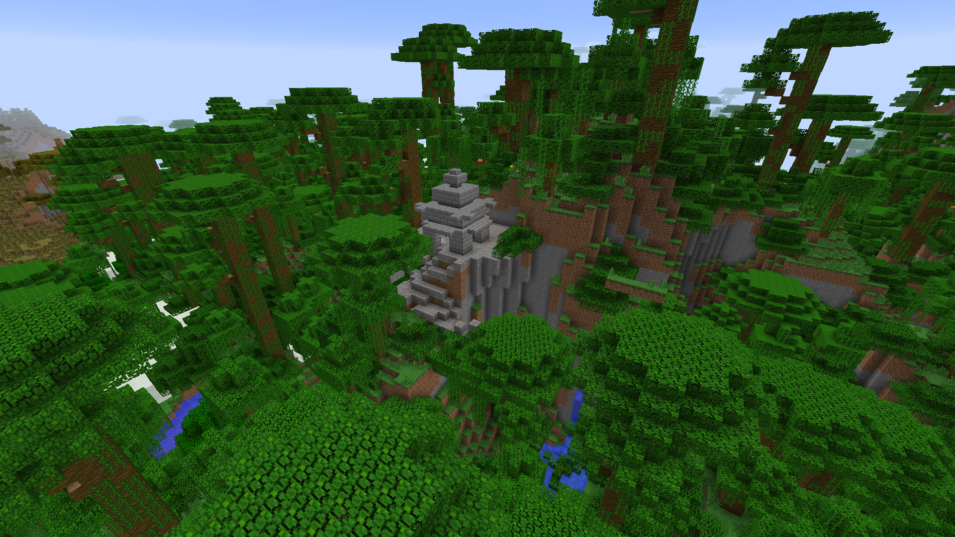 Showing off world gen with "The grues are watching." seed on pack version 1.1