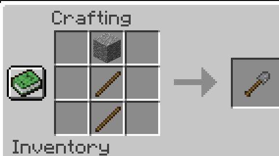 Andesite Shovel Recipe