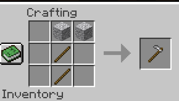 Diorite Hoe Recipe