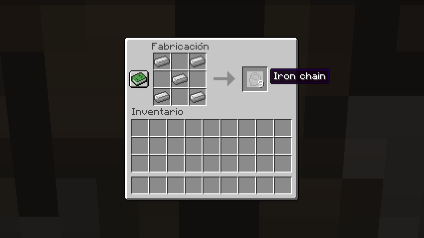 Recipe de las cadenas de hierro = Recipe of iron chains