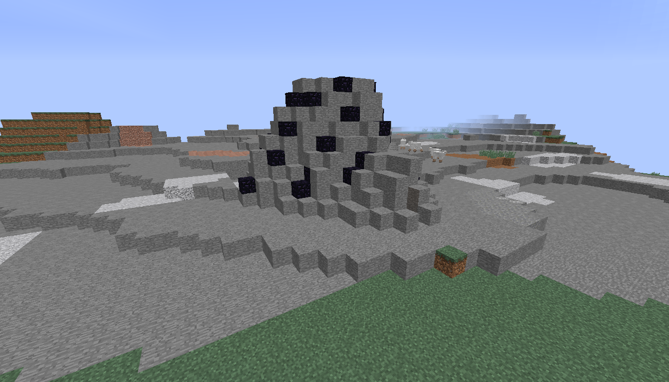 Naturally spawned Volcano which contains a Fire Fairy Block