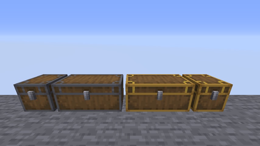 Iron, Gold reinforced chests