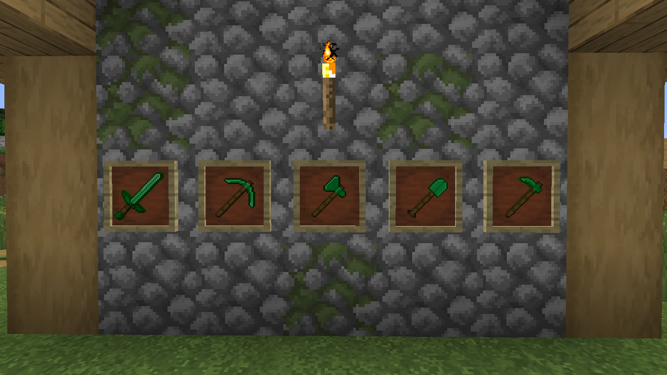 Emerald Toolsets in-game