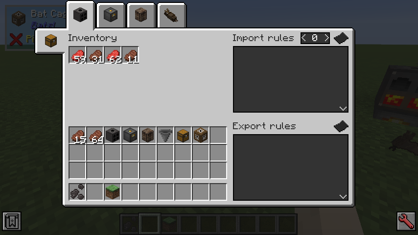 Shows inventories of linked blocks
