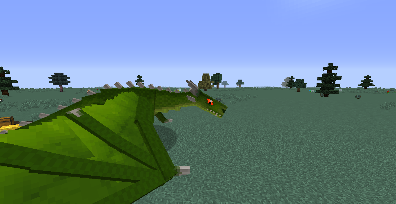 Here we see a Green Dragon from the mod Ice and Fire.