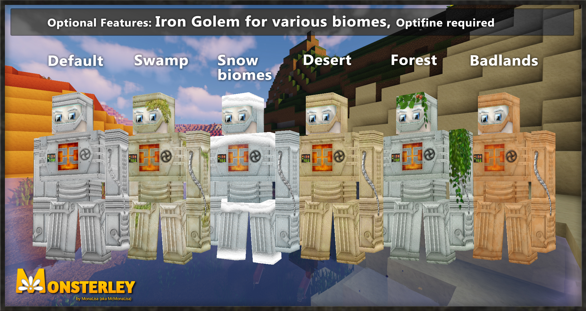 Iron Golem for various biomes