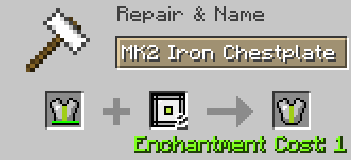 Iron T1-MK2 Chestplate Anvil Repairing