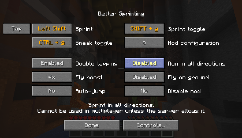 Better Sprinting Mods Minecraft Curseforge