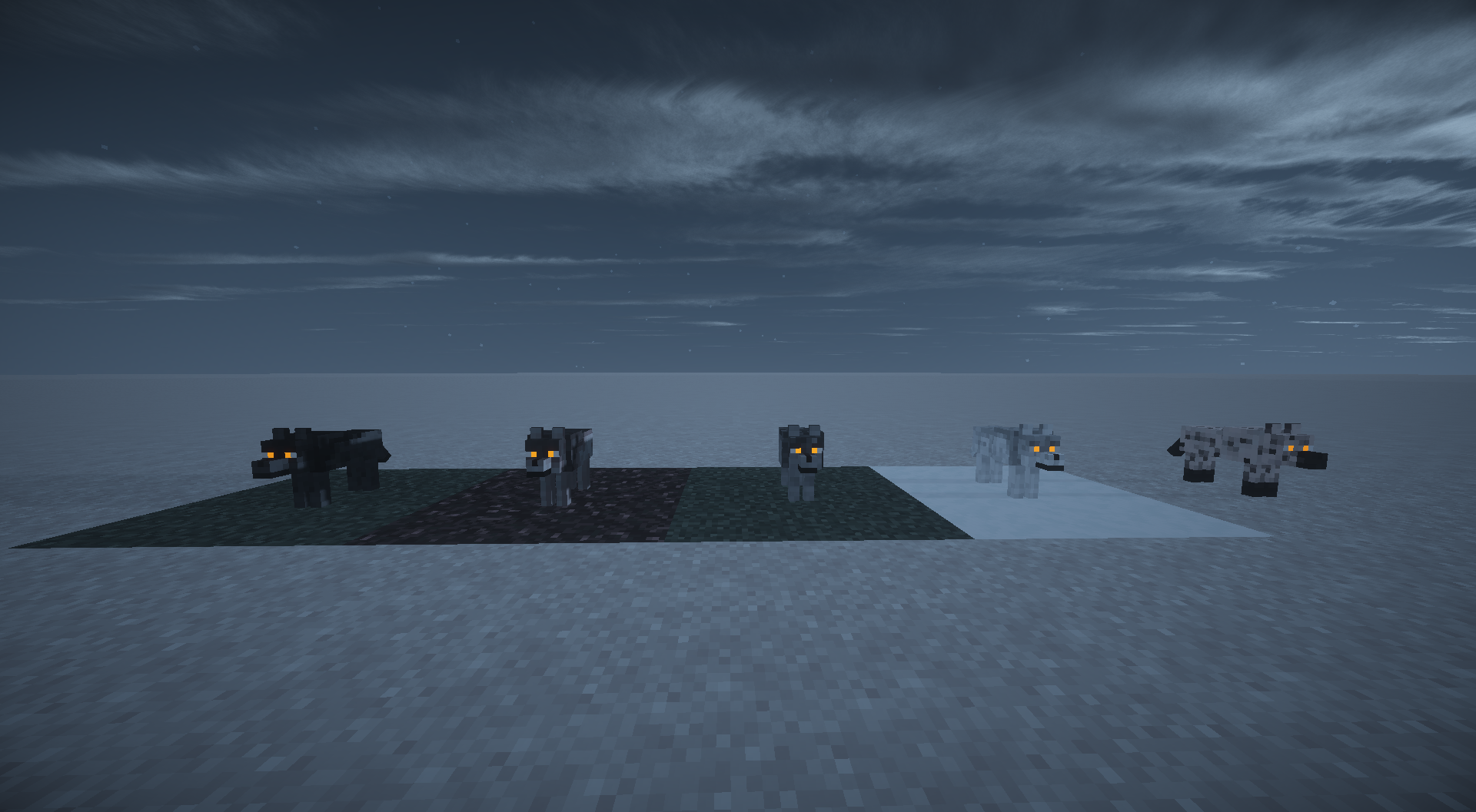 Biome Specific Wolves at Night