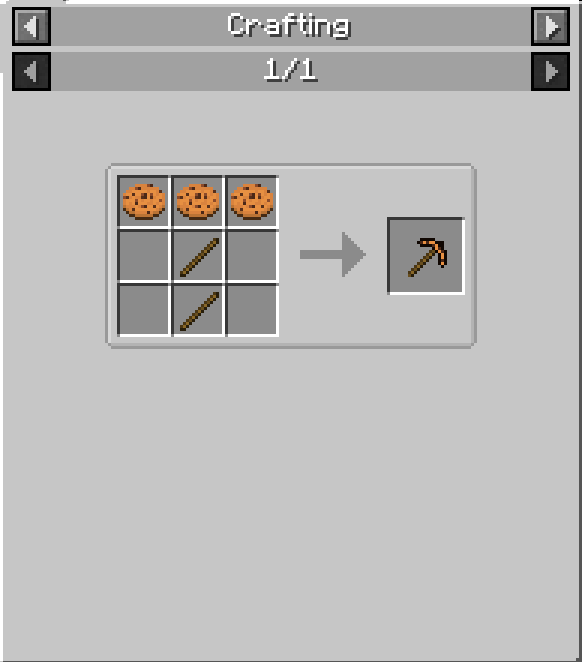 Cookie Pickaxe Recipe