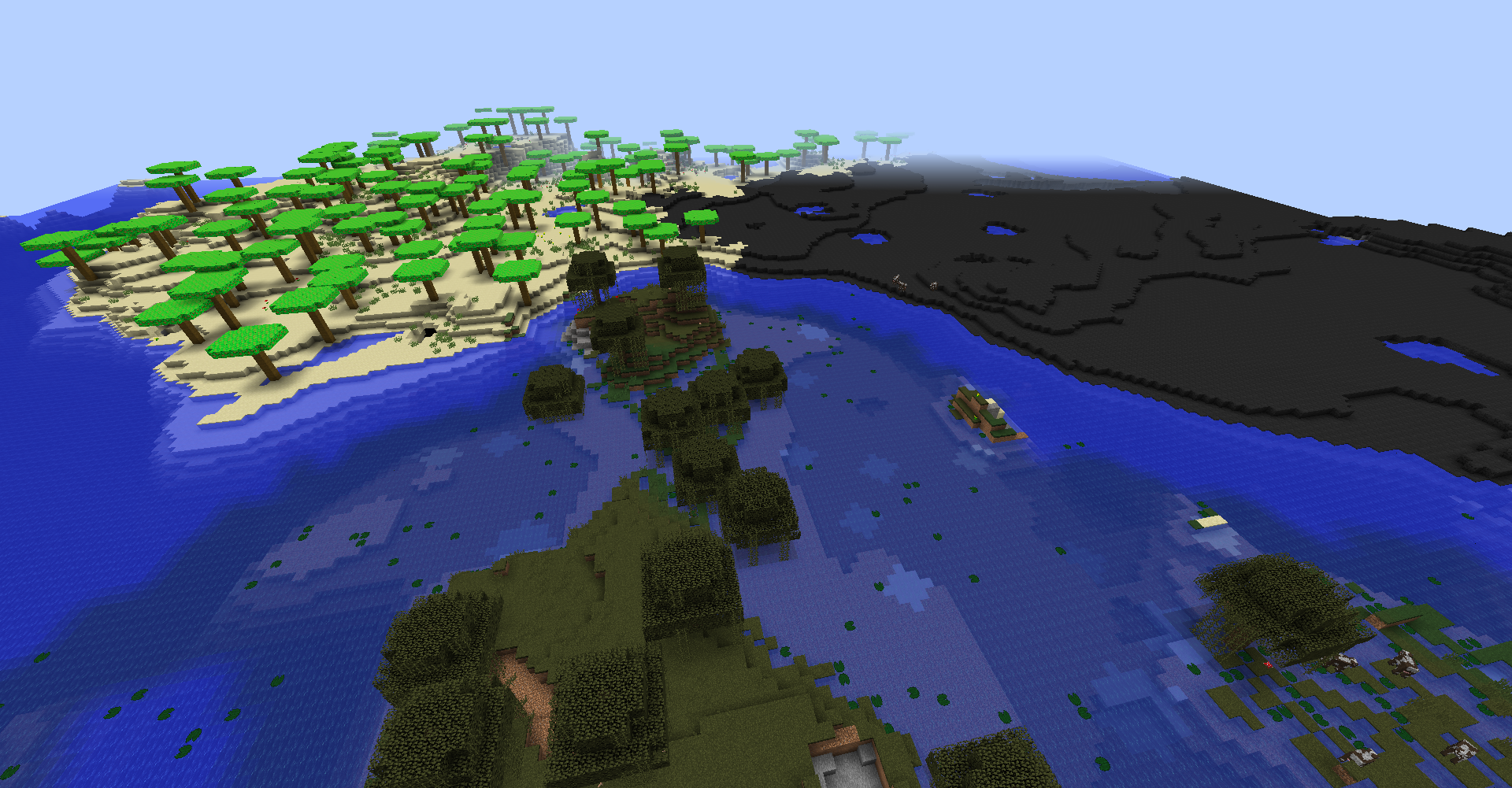 Palm & Black Sand Beach Biomes