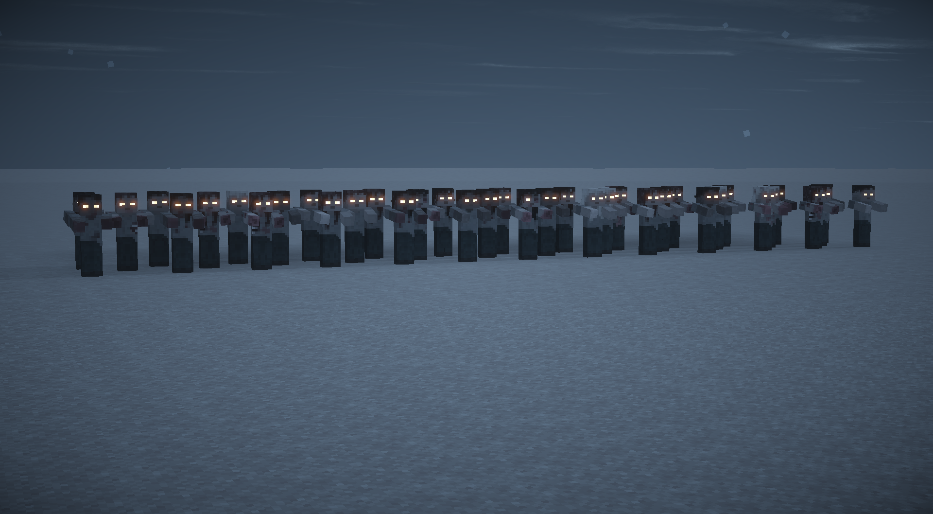 A Variety of Zombies at Night
