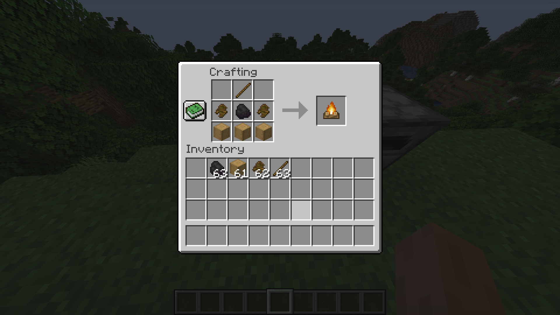 Campfires are now crafted with Bark