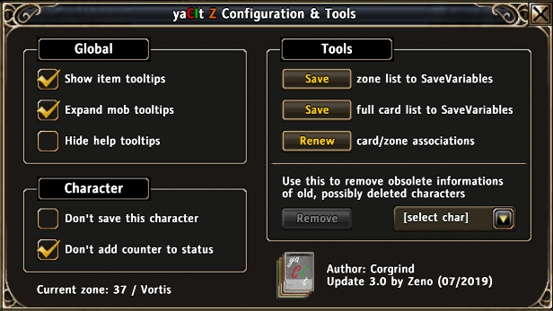 yaCIt Config Dialog