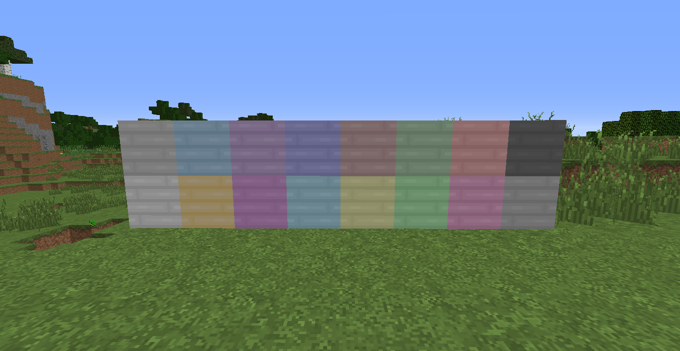 All 16 Dyed Planks
