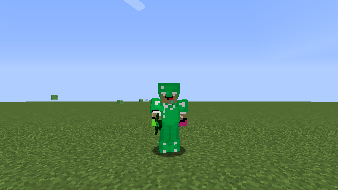 Emerald Armor on the Player.