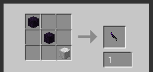 2 pieces of obsidian
1 iron block