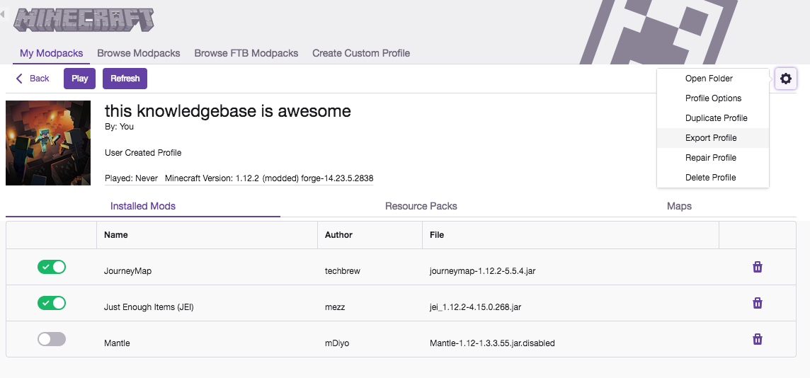 How To Create A Modpack Game Specific Support Knowledge Base Authors Curseforge