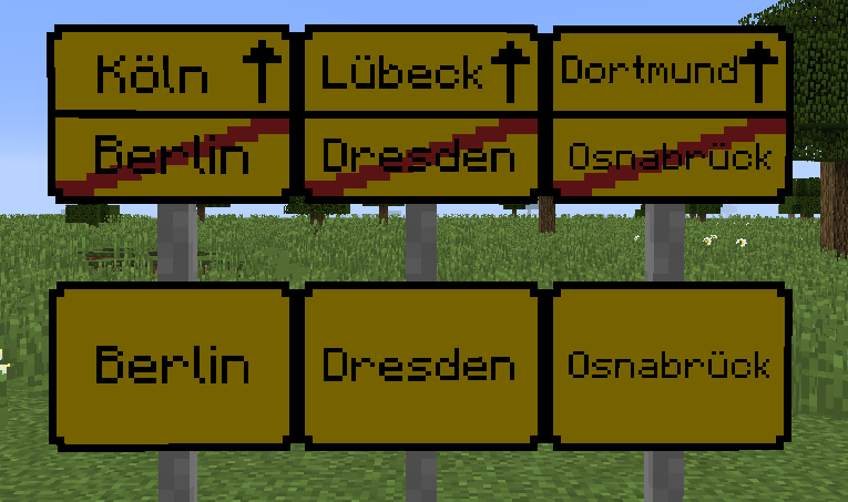 [TESP 1.0.1] German City Entrance and Exit Signs