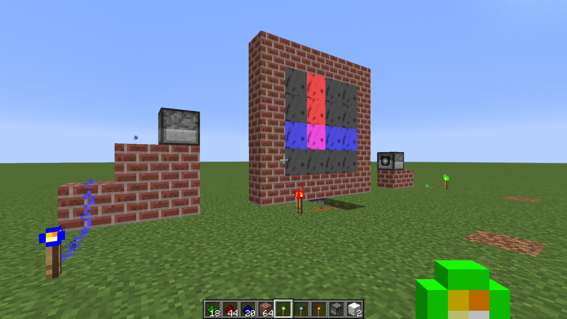 Redstone transmitter in enable mode