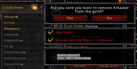 Banning a Player