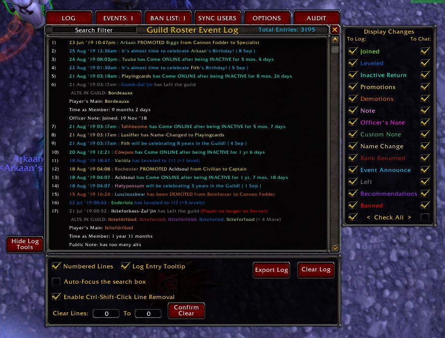 A Guild Log