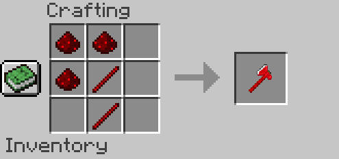 Redstone Axe Recipe