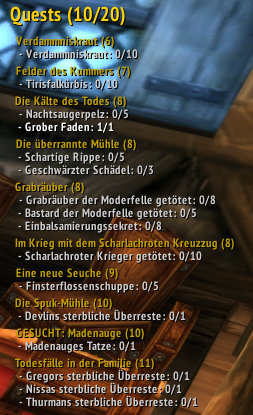 QuestFrame with AddOn (German)