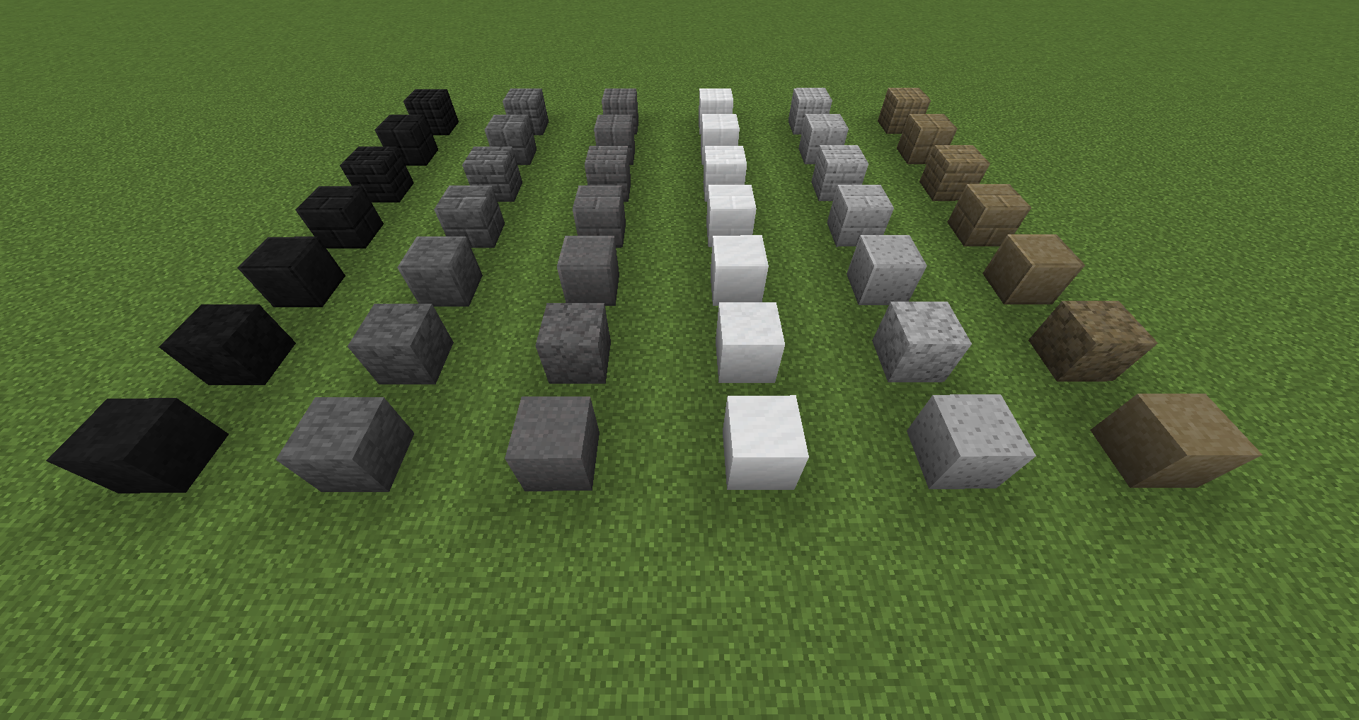 Basalt, hardened stone, granodiorite, marble, pumice, travertine