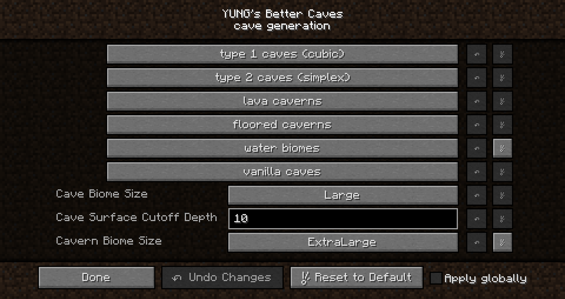 Better Caves Configuration