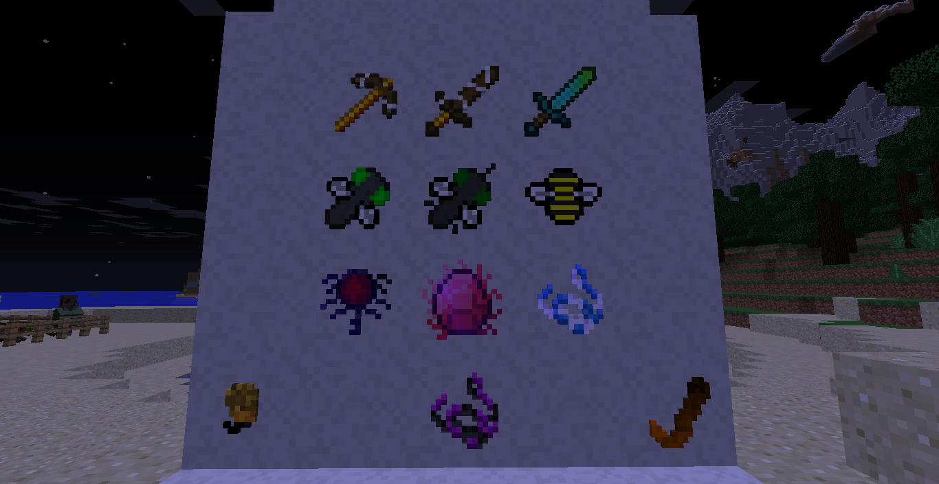 Some of the more important items added by this mod. (the key was removed)