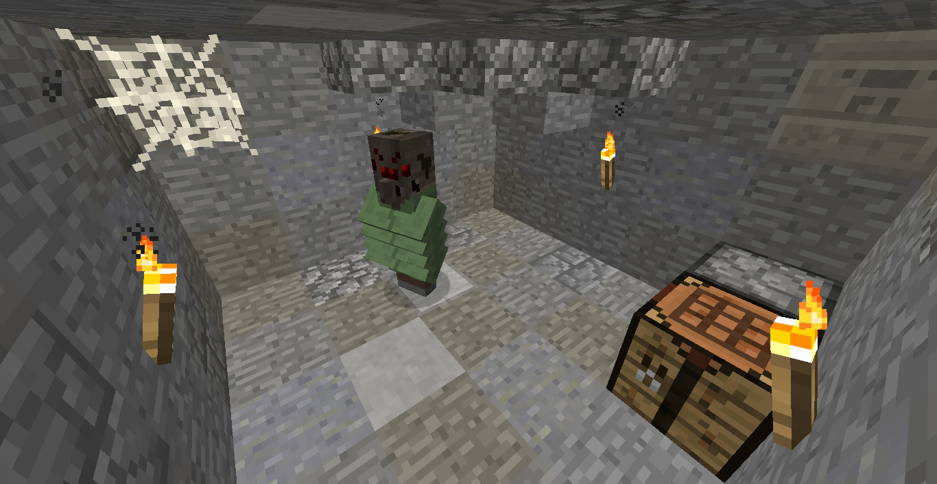 The arachnoid merchant in his underground dwelling.