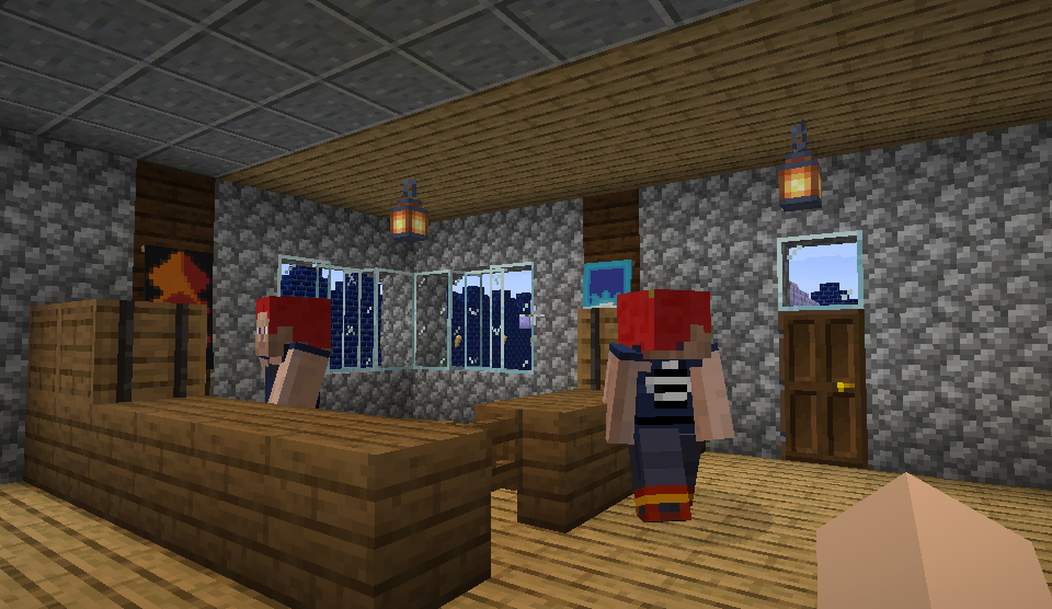 2 Bartenders using barrels as their job blocks.