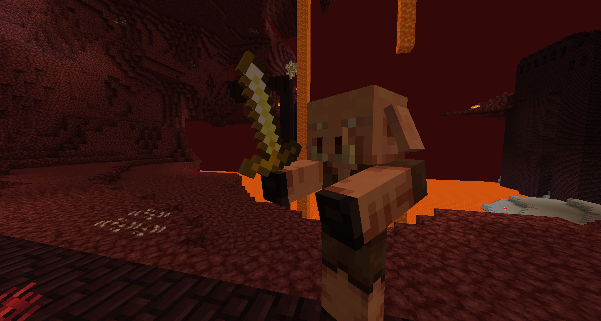 Piglin in the nether