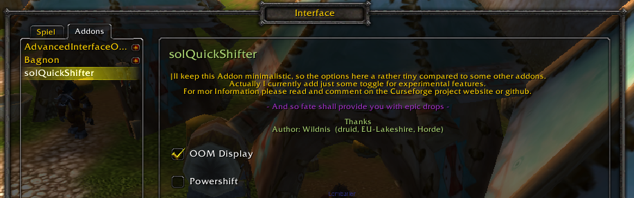 Addon Options