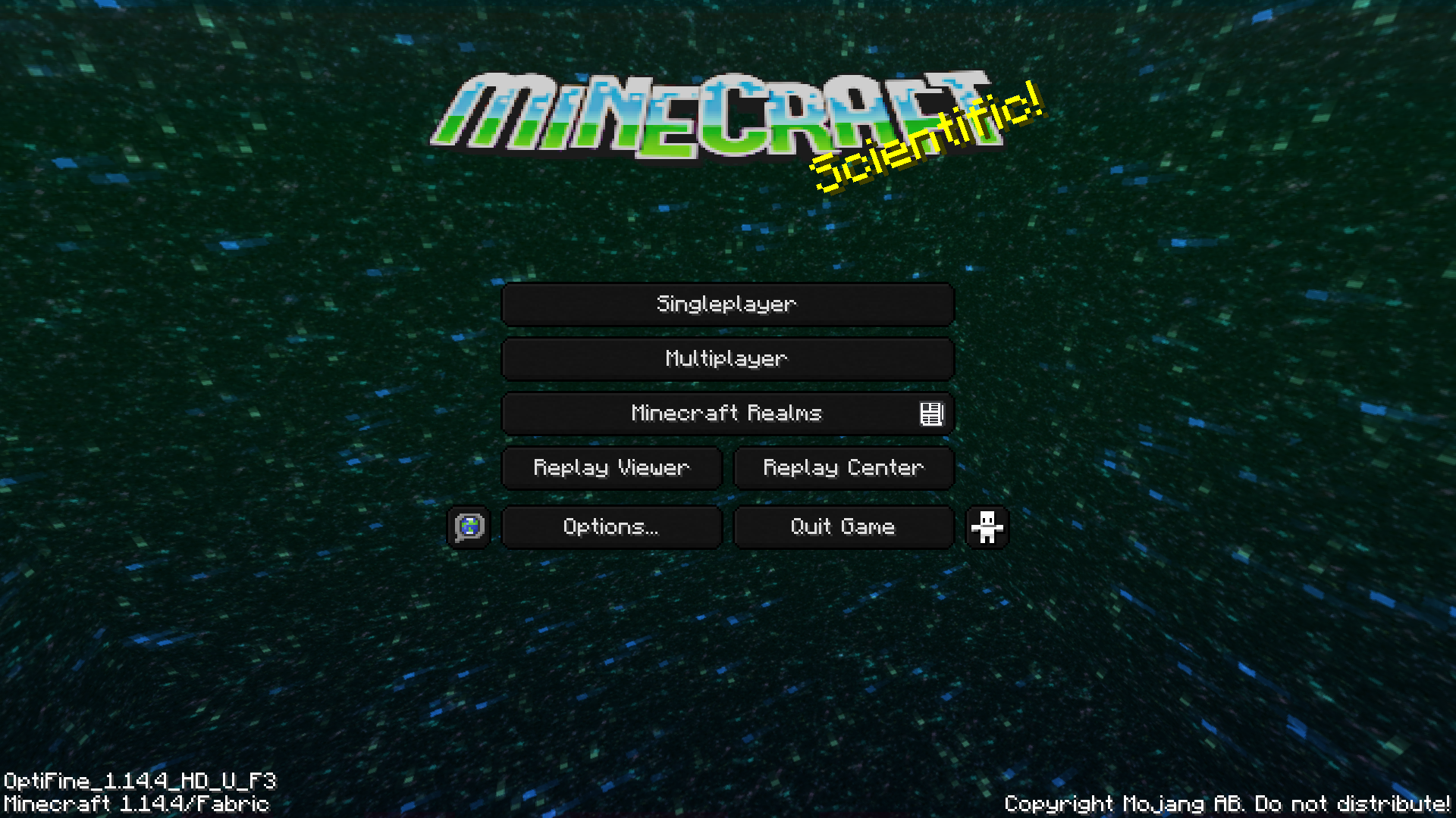 Cosmic Infdev Main Menu/GUI