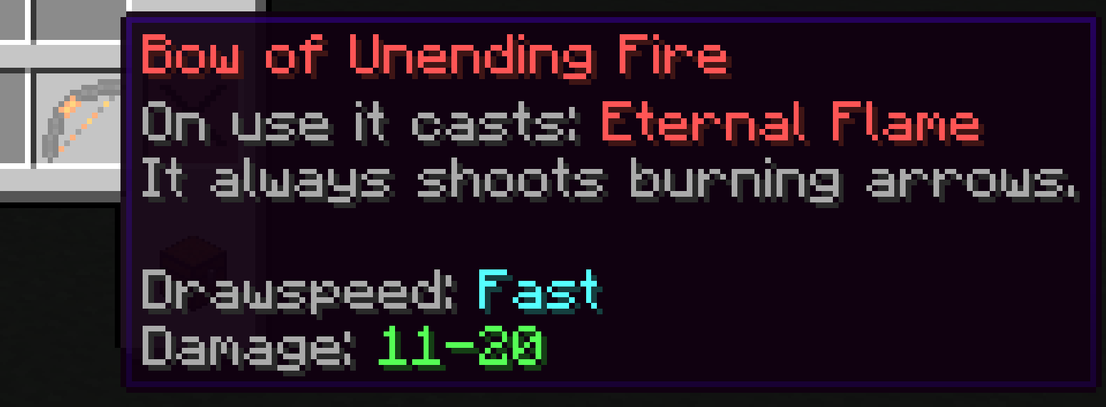 Bow of Unending Fire - Tooltip