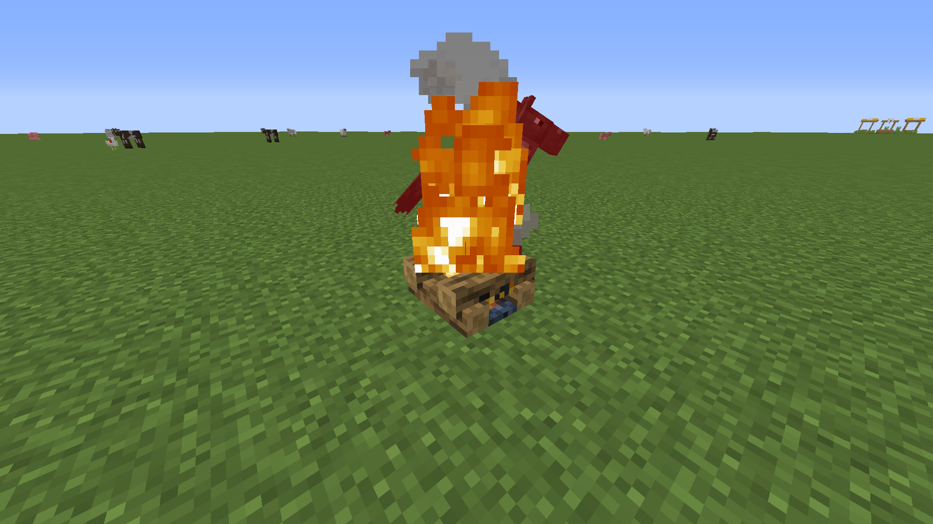 Campfire now burns mobs & damage players
