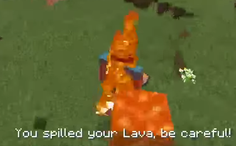 Example of careless lava handling