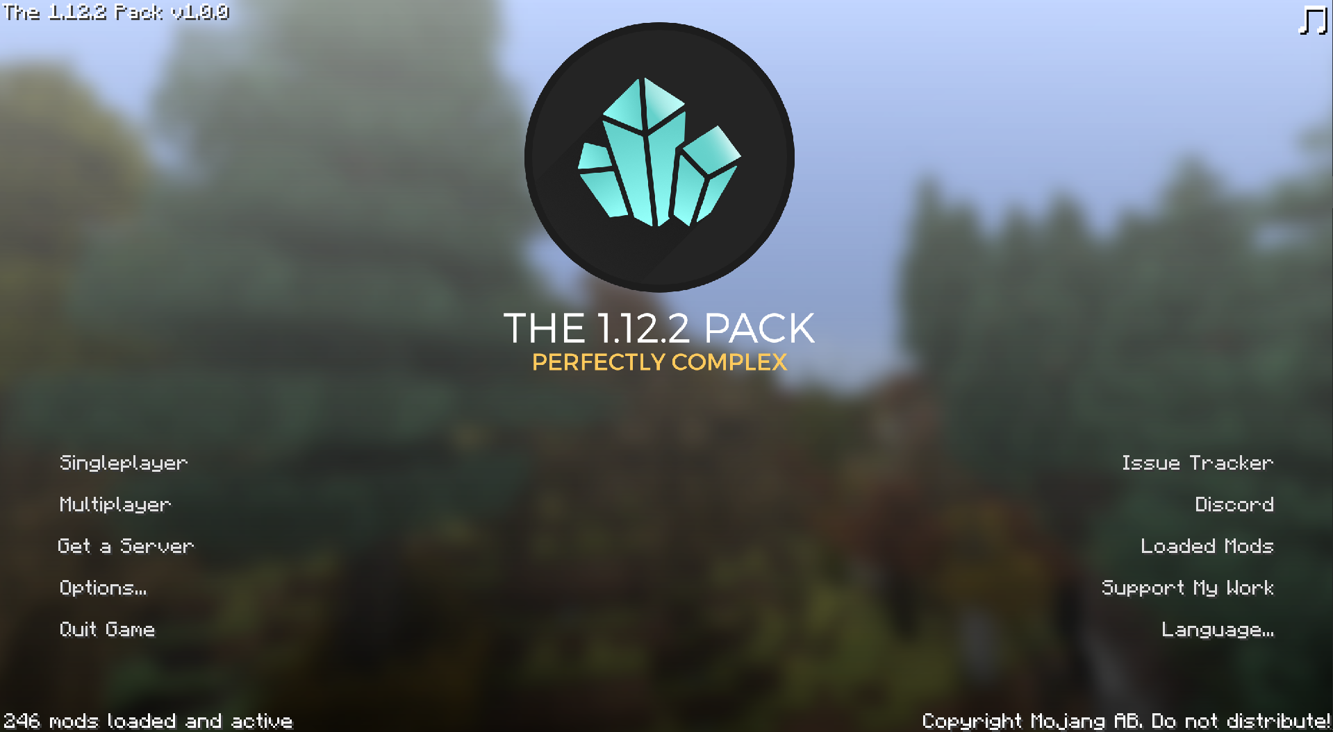 Modpack main menu