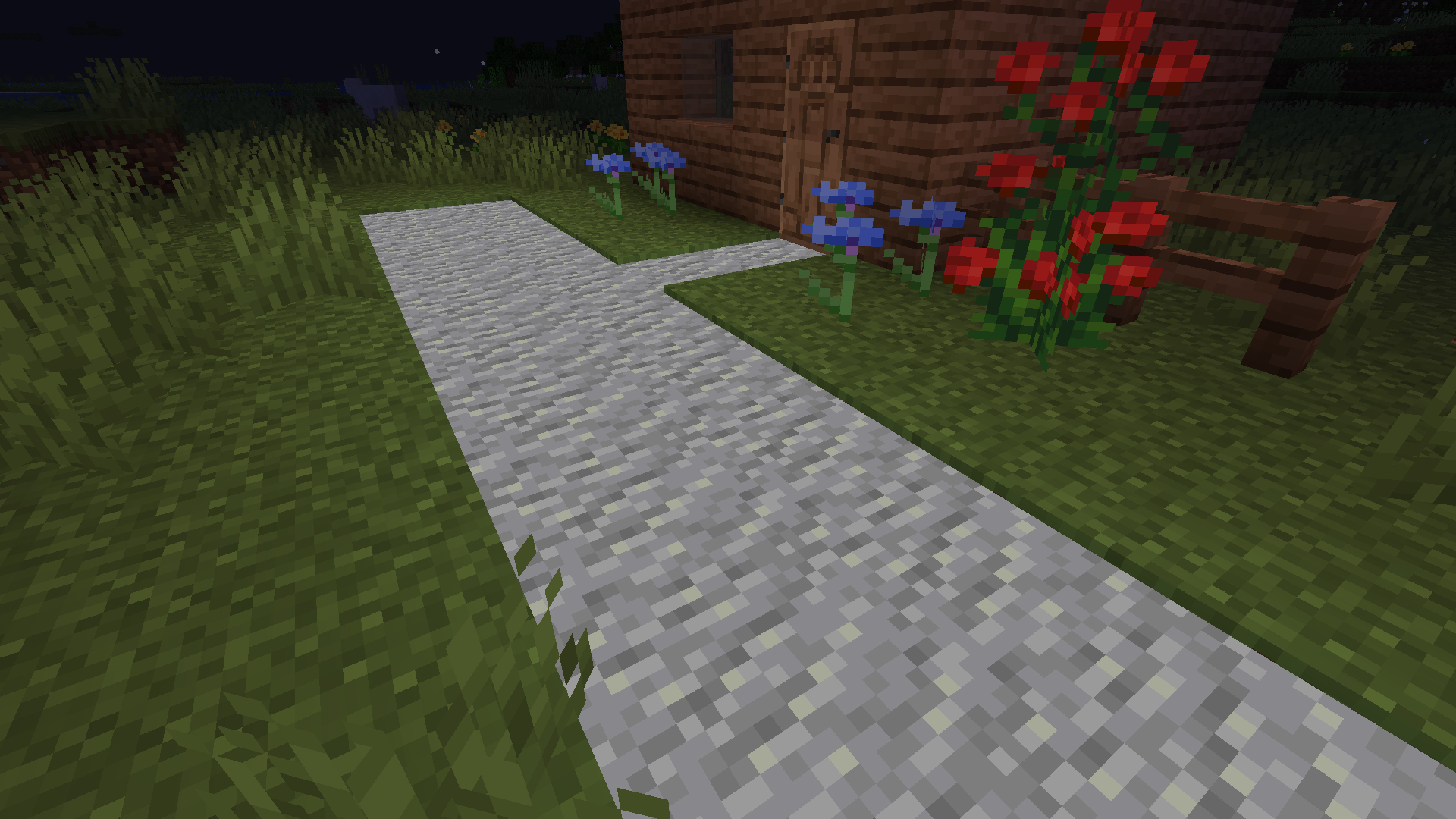 Andesite path at night