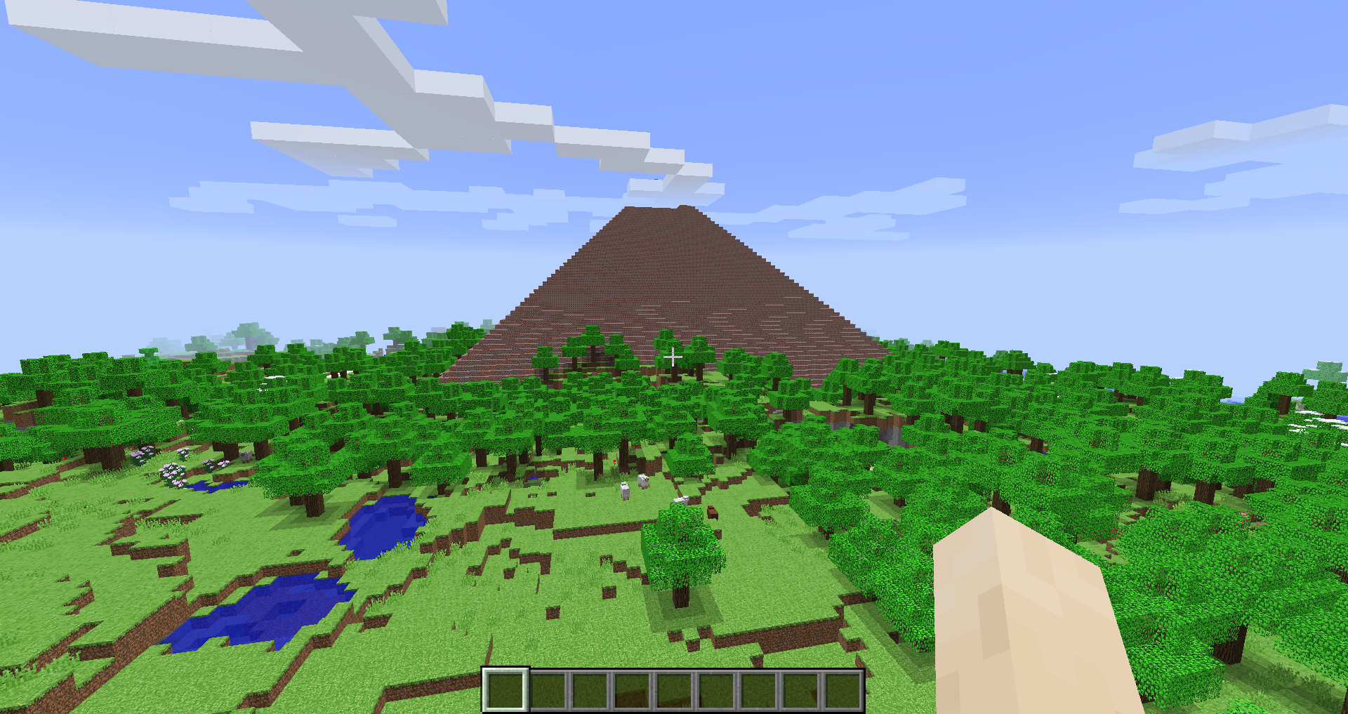 Indev Pyramid (with old texture pack enabled)