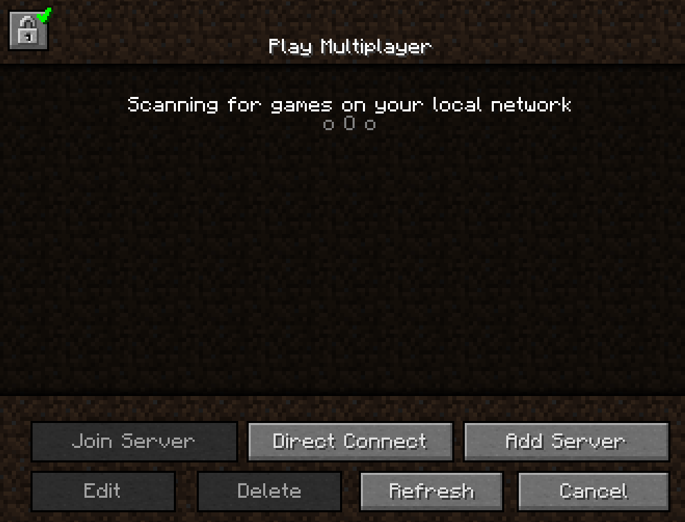 Multiplayer screen