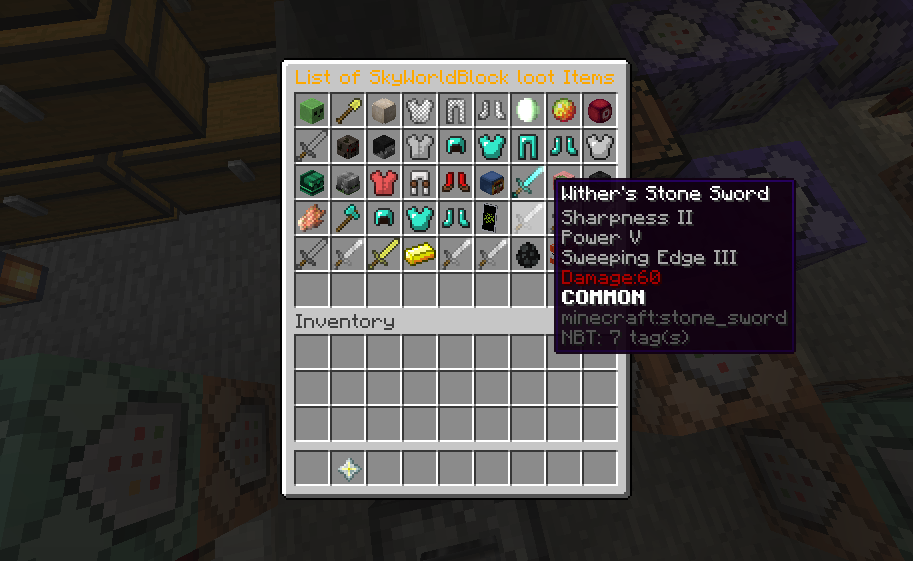 Some loots will have random enchantments