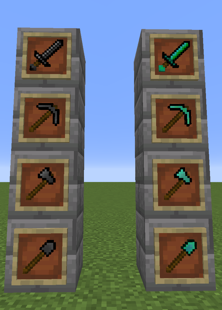 Diameraldium & Steel Tool/Weapons