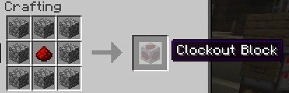 Clockout Block Default Recipe