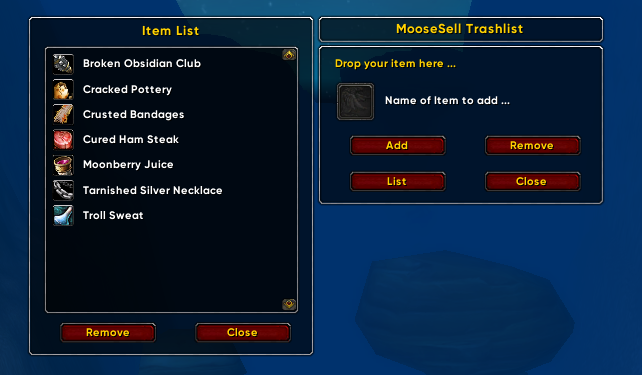 Trashlist GUI